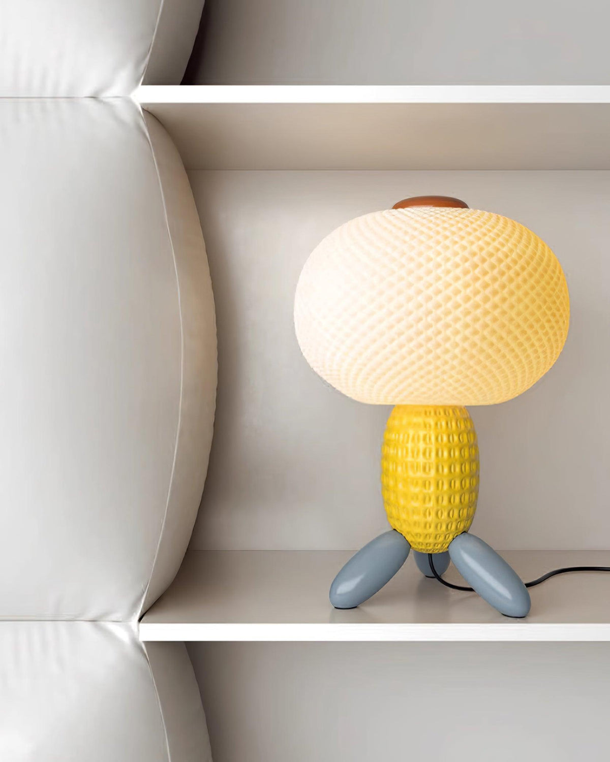 Abigail Modern Glass Table Lamp-Neutral Decor