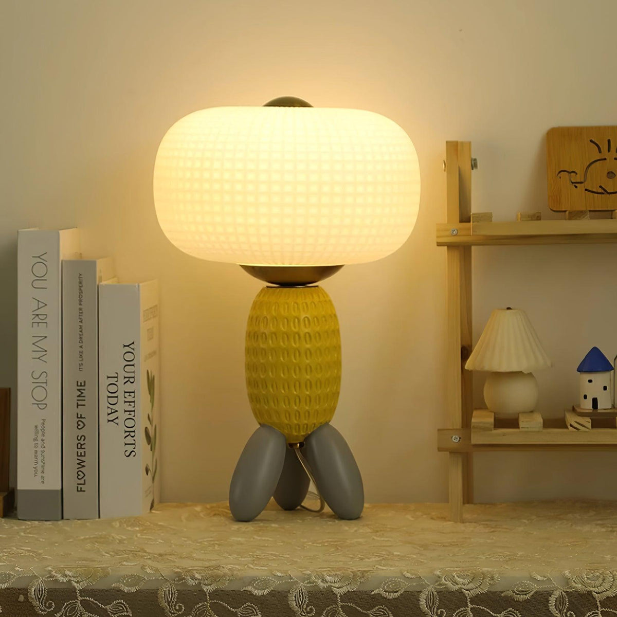 Abigail Modern Glass Table Lamp-Neutral Decor