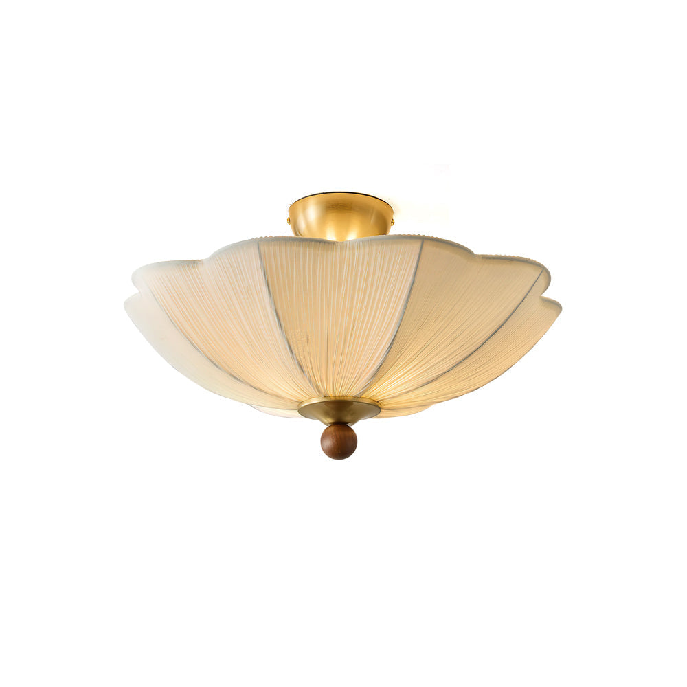 Barbara Barry scalloped ceiling mount shown in a bedroom.