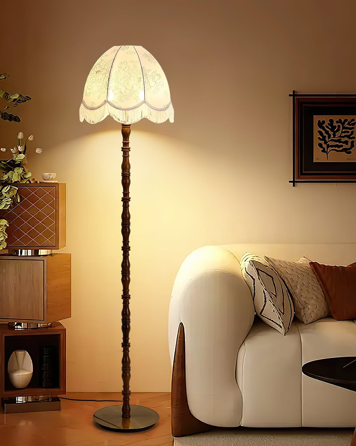 Fioeette Lampadaire en Tissu