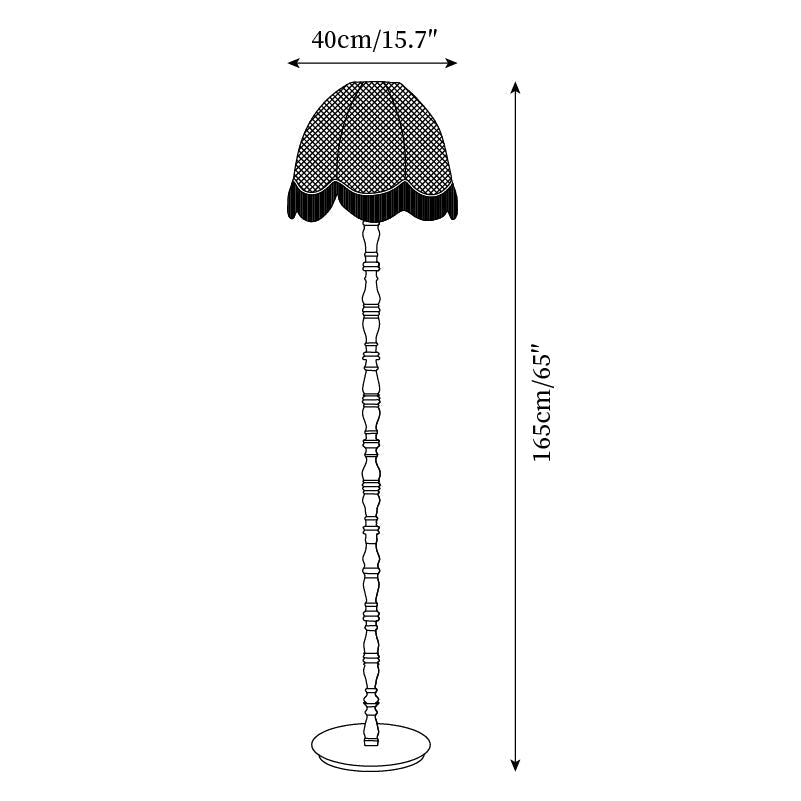 Fioeette Lampadaire en Tissu