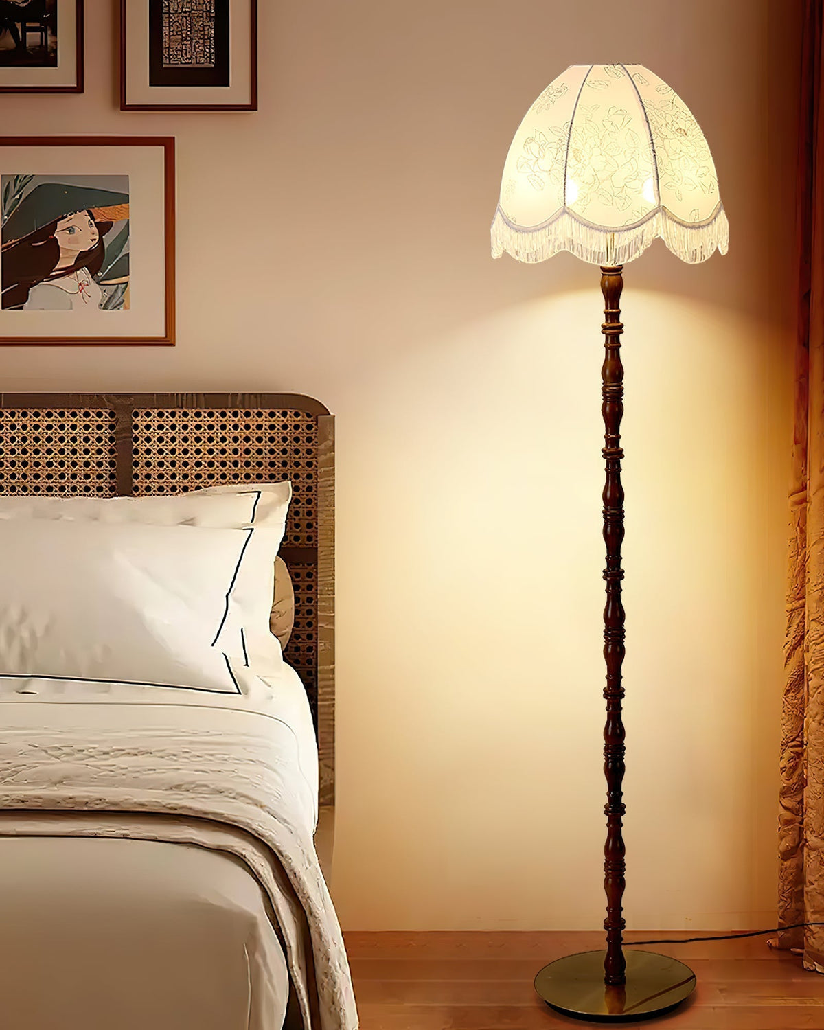 Fioeette Lampadaire en Tissu