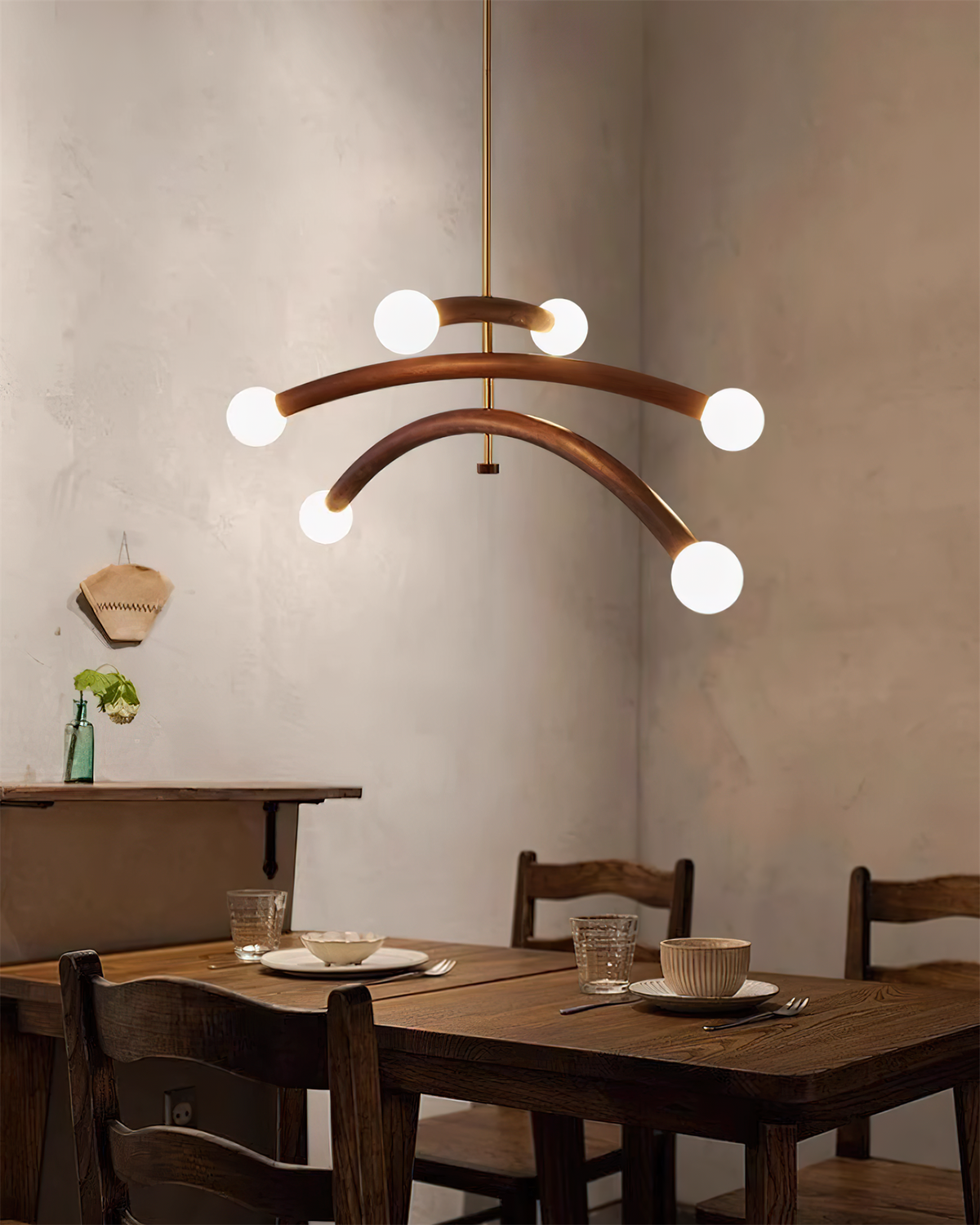 Aurevia Arc Globe Chandelier-Neutral Decor