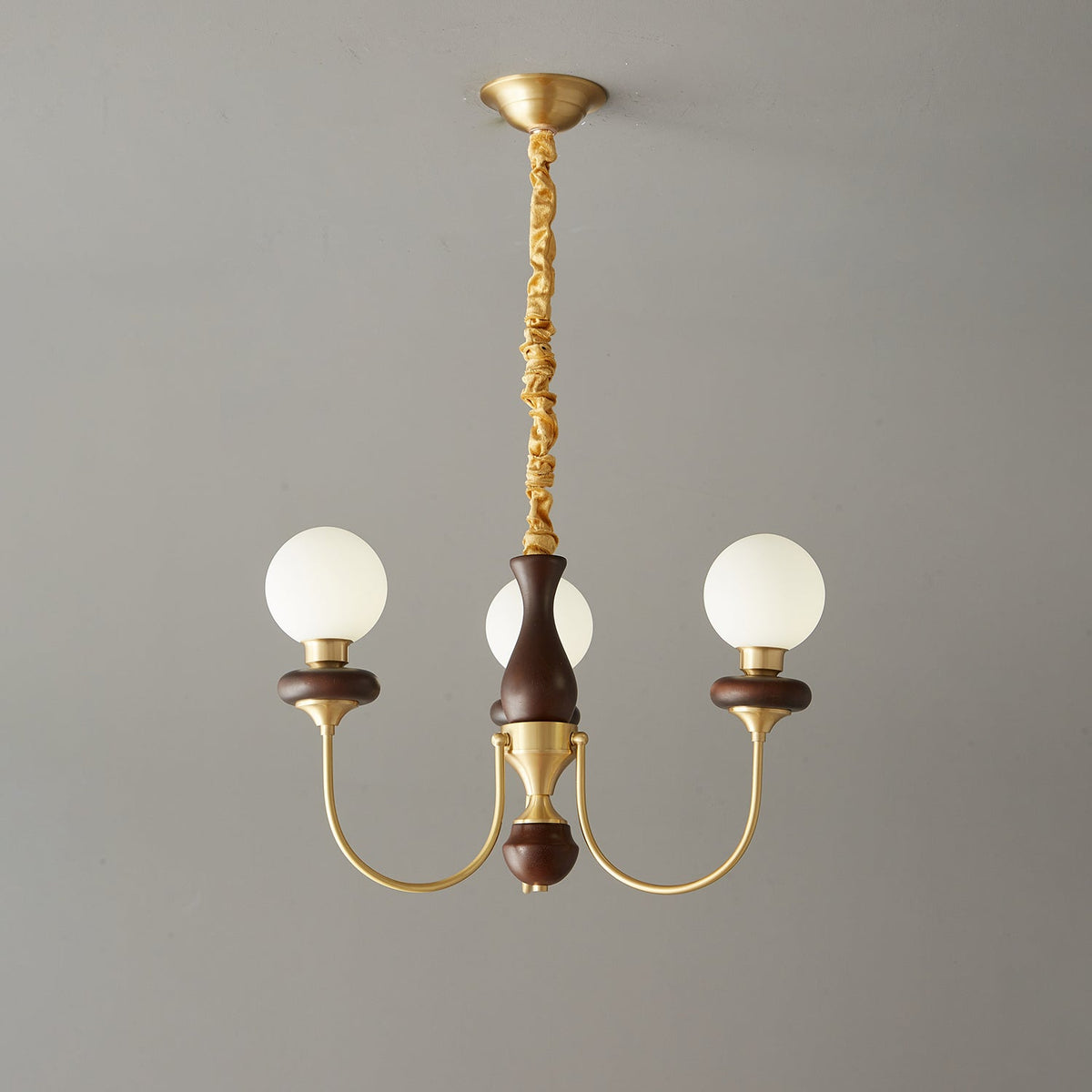Evora Lustre Vintage Traditionnel en Bois et Verre Arc