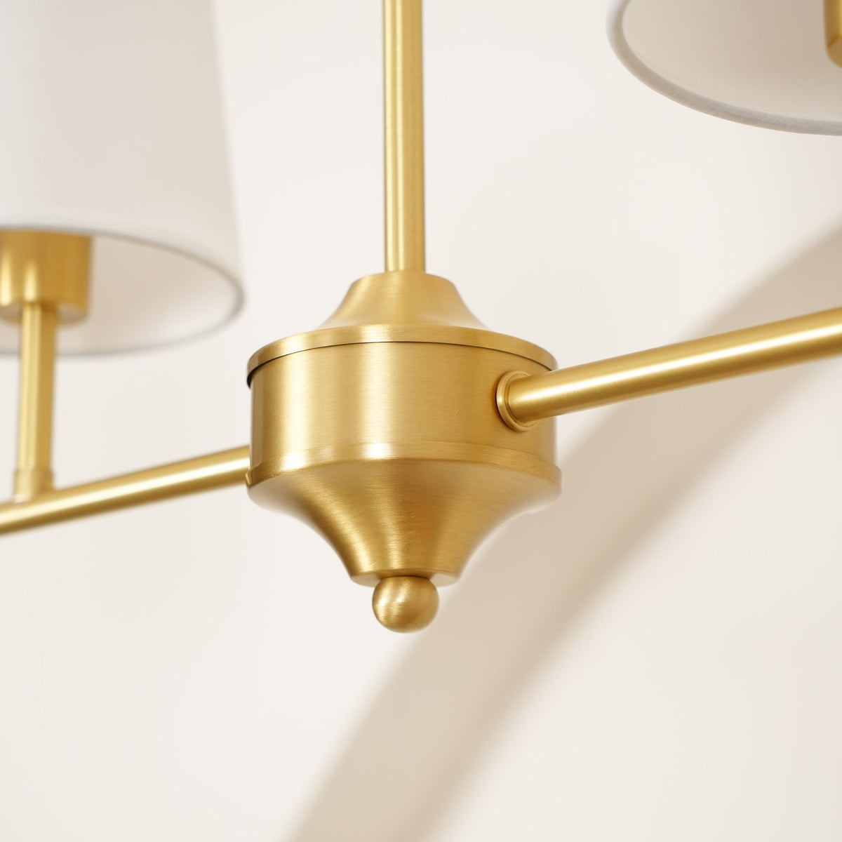 Iselaria Lustre Laiton Courbé Beige Linéaire
