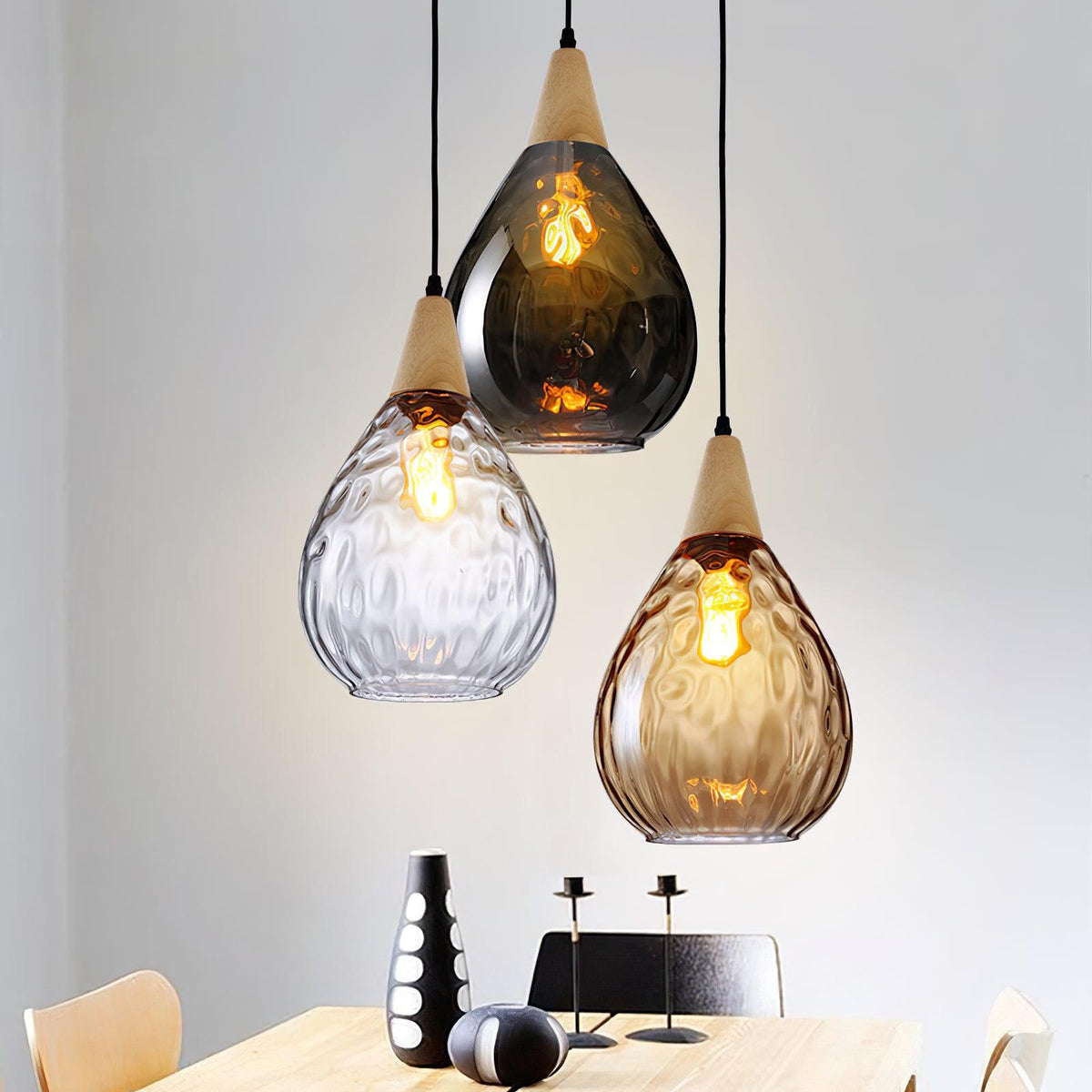 Levoria Suspension en Verre Clair Nordique Moderne