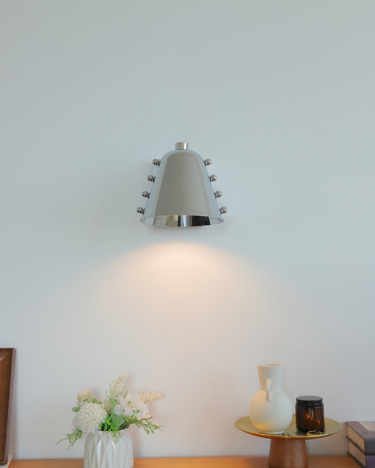The Bespoke wall lamp as a pair in a large living space.