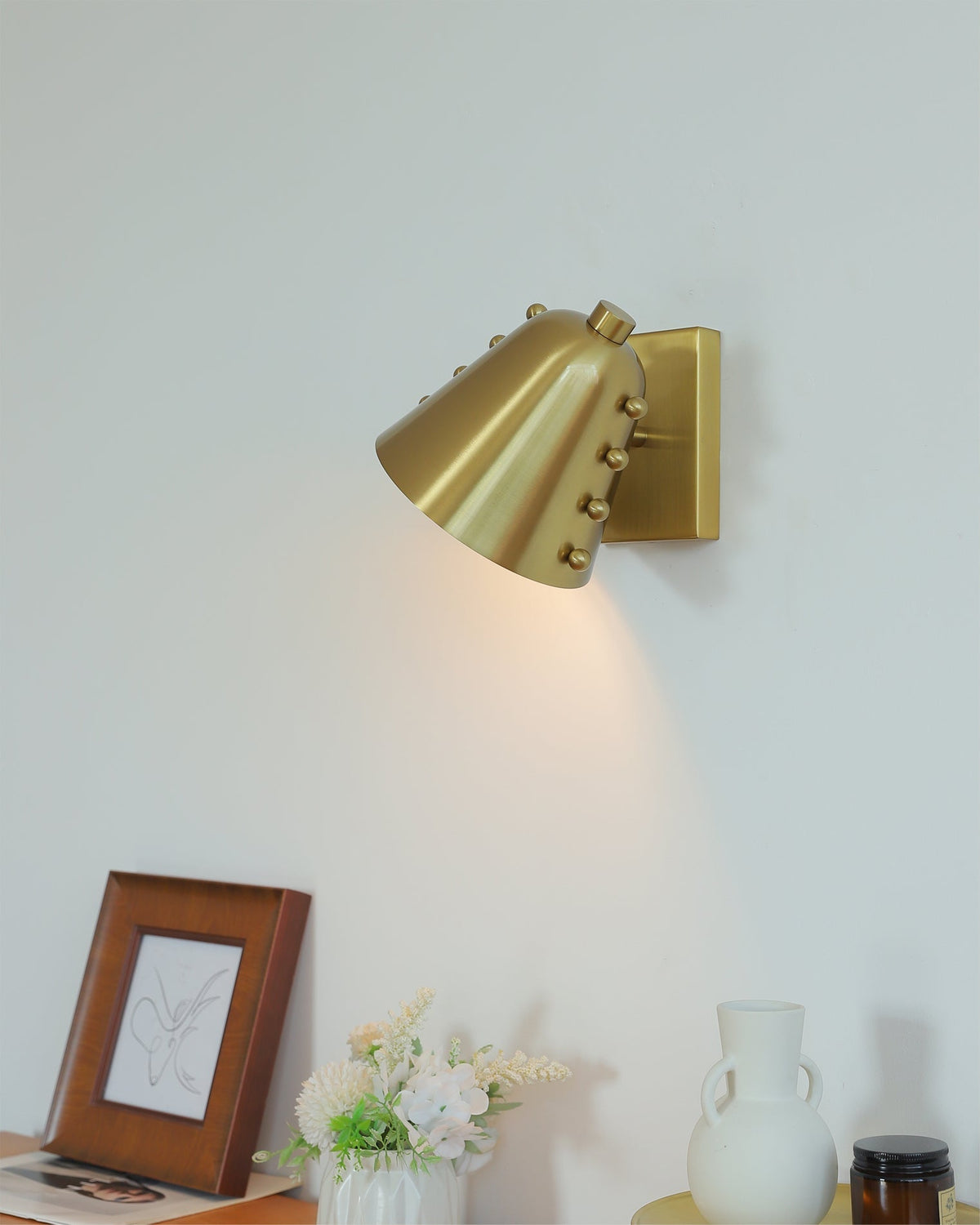 Bespoke wall lamp shown in black finish.