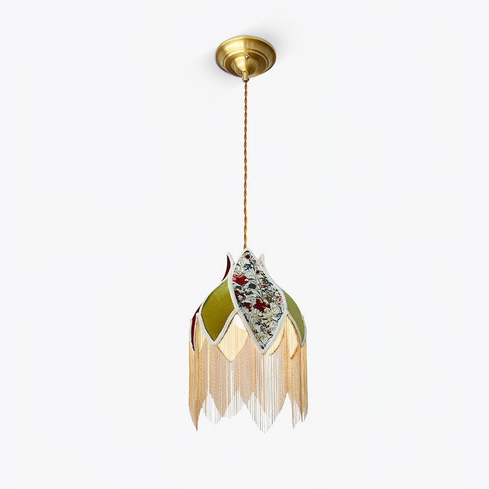 Silvesa Lampe Suspension à Franges Unique