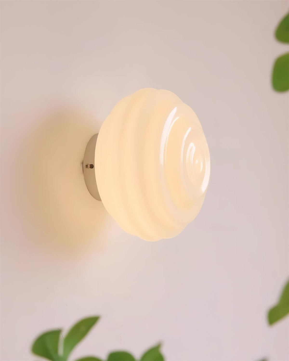 Duvia Rippled Glass Wall Lamp-Neutral Decor