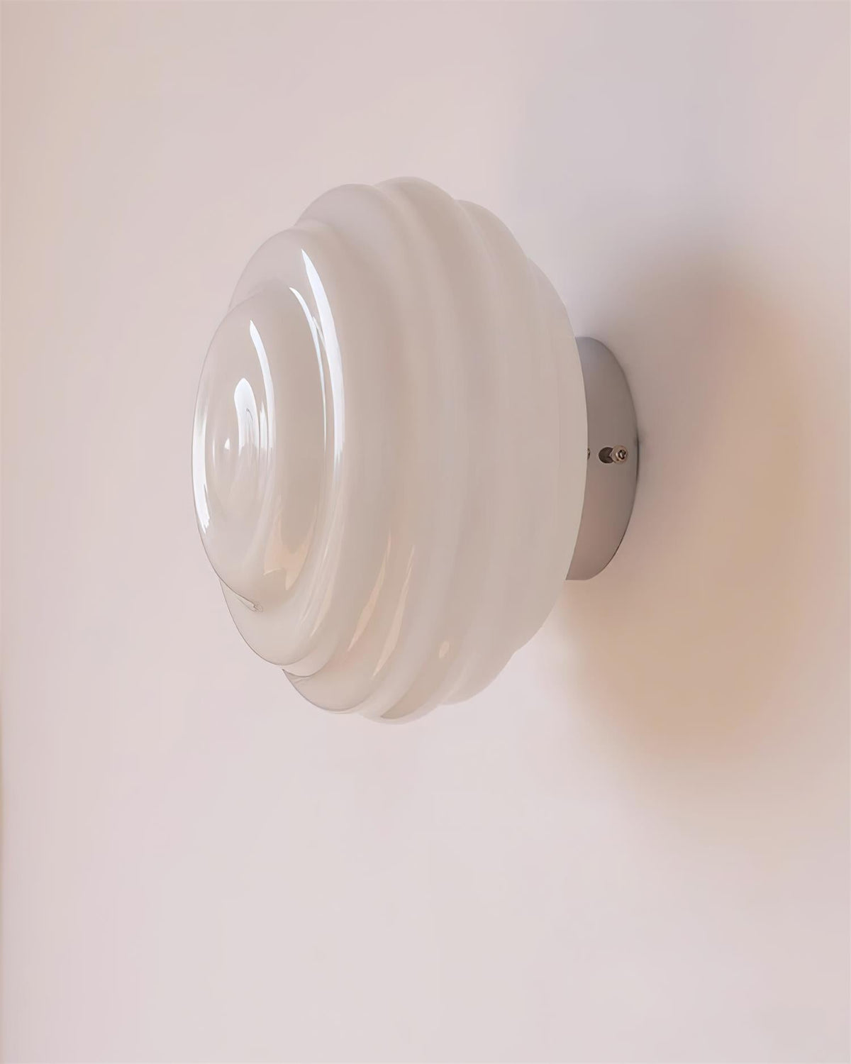 Duvia Rippled Glass Wall Lamp-Neutral Decor