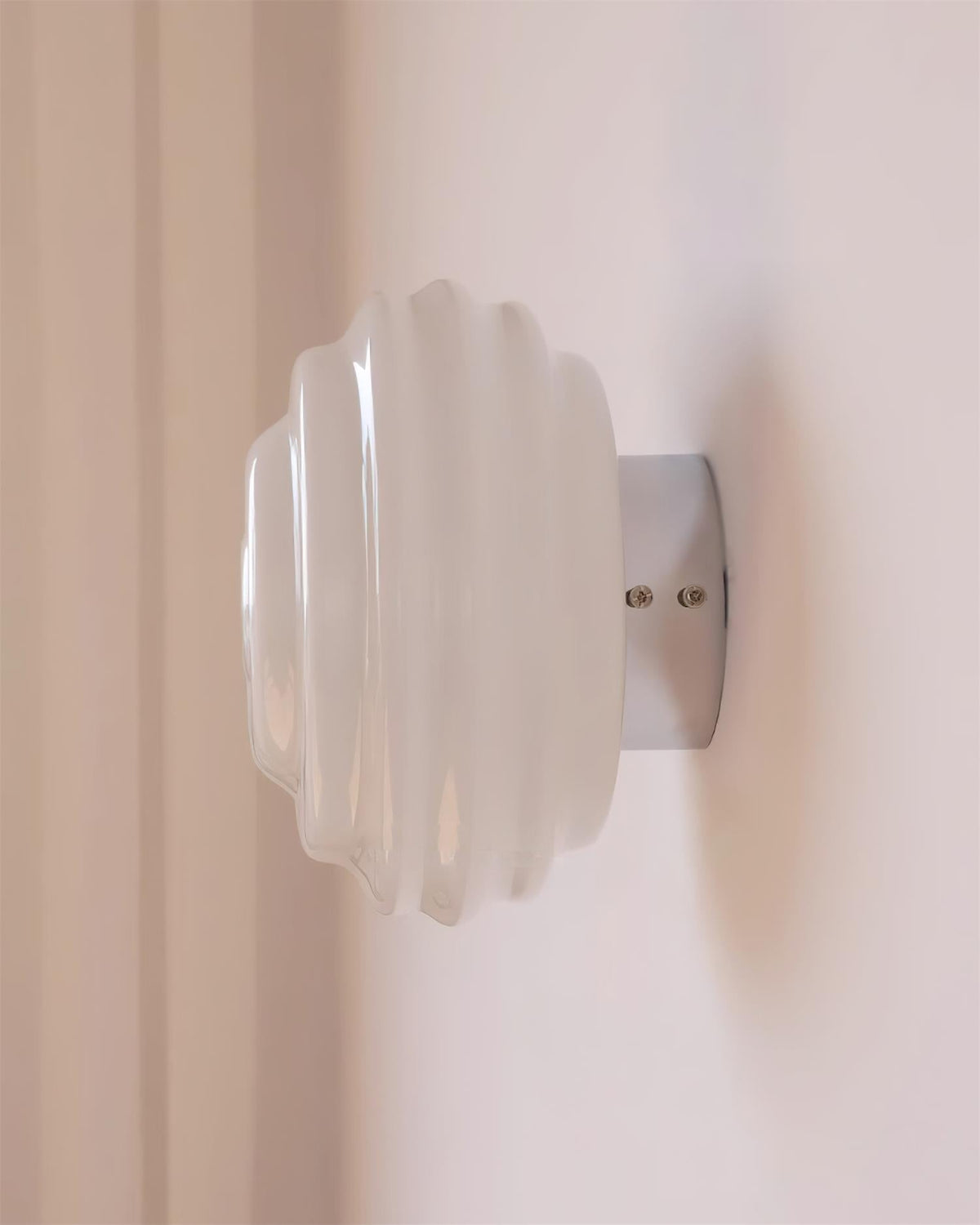 Duvia Rippled Glass Wall Lamp-Neutral Decor