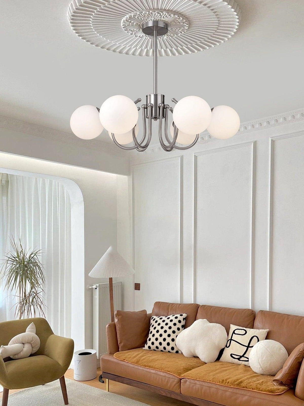 Ceduna Lustre Globe en Chrome Moderne