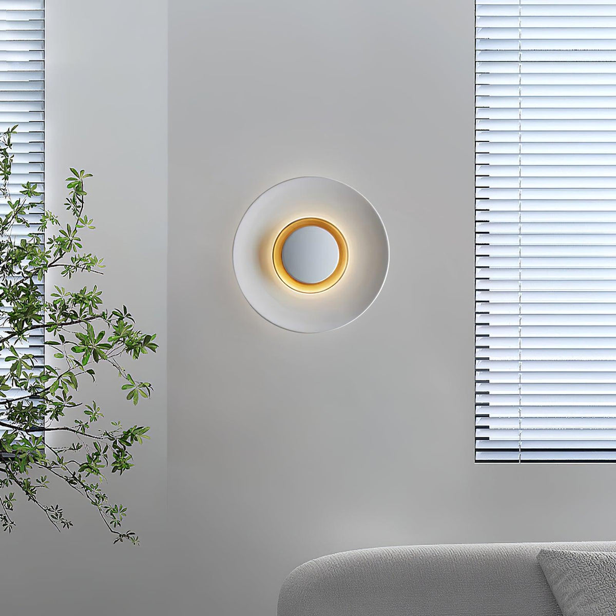 Wall Light Metal Halo Integrated LED Gold Ring Modern Minimalist-Neutral Decor