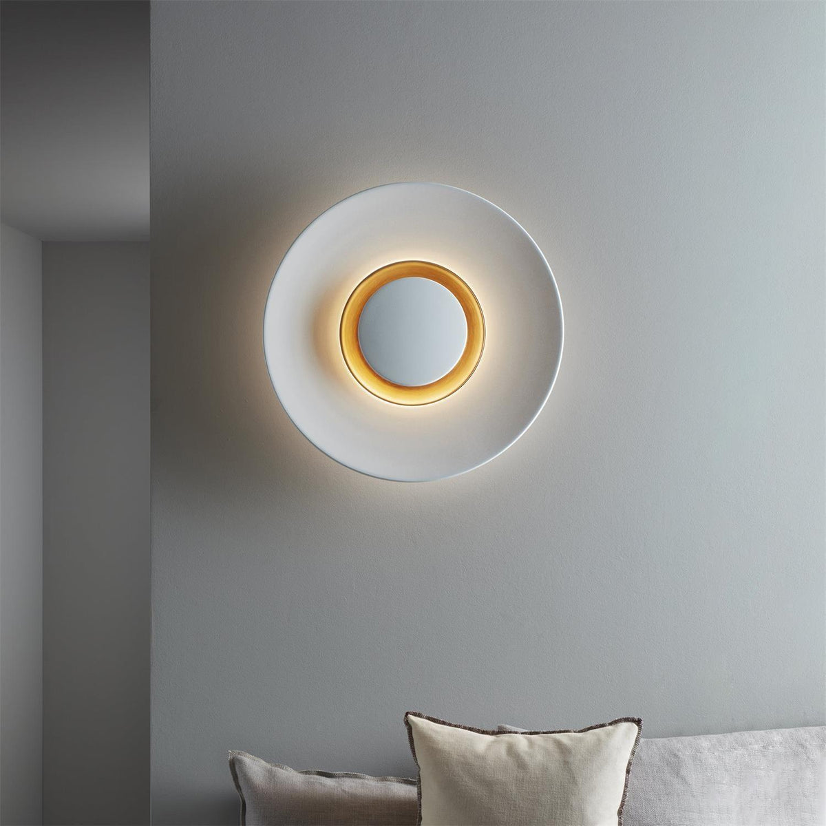 Wall Light Metal Halo Integrated LED Gold Ring Modern Minimalist-Neutral Decor