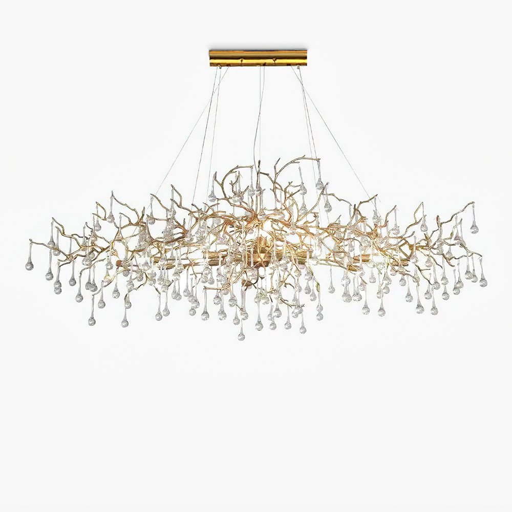 Eldeya Lustre Branches en Laiton et Cristal