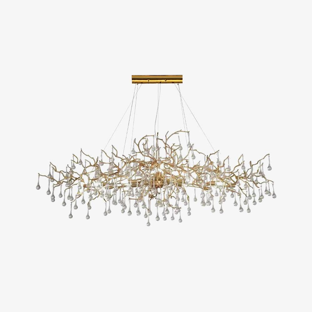 Eldeya Lustre Branches en Laiton et Cristal