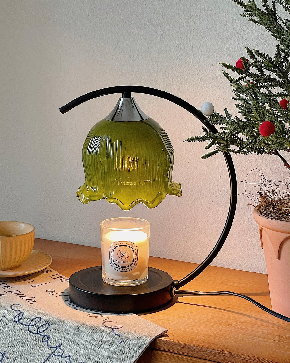 Binli Lampe de Table Chauffe-Bougies