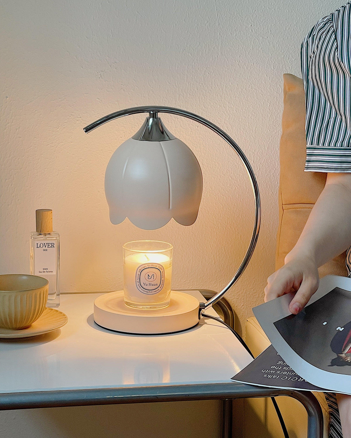 Binli Lampe de Table Chauffe-Bougies