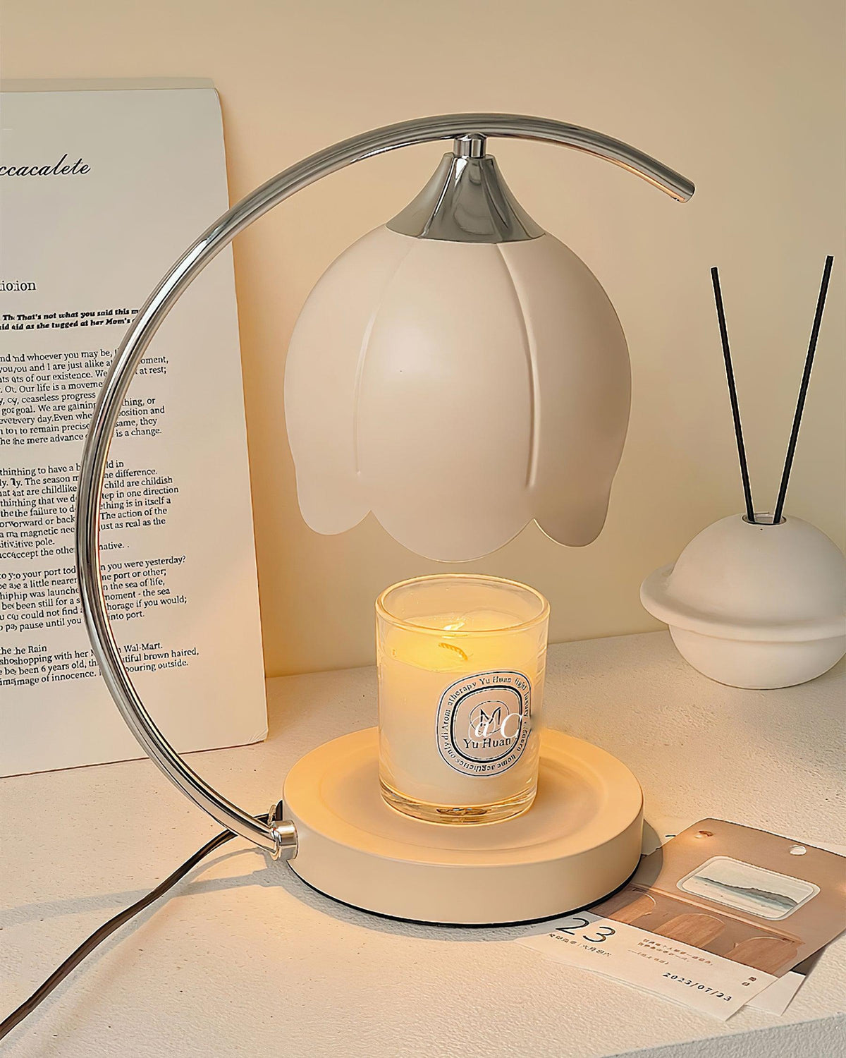 Binli Lampe de Table Chauffe-Bougies