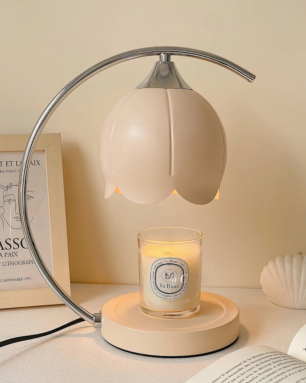 Binli Lampe de Table Chauffe-Bougies