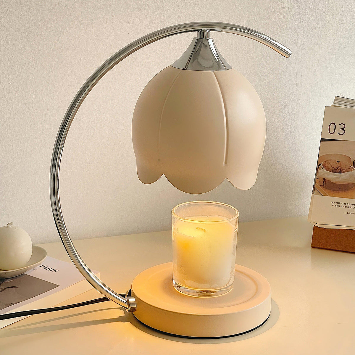 Binli Lampe de Table Chauffe-Bougies