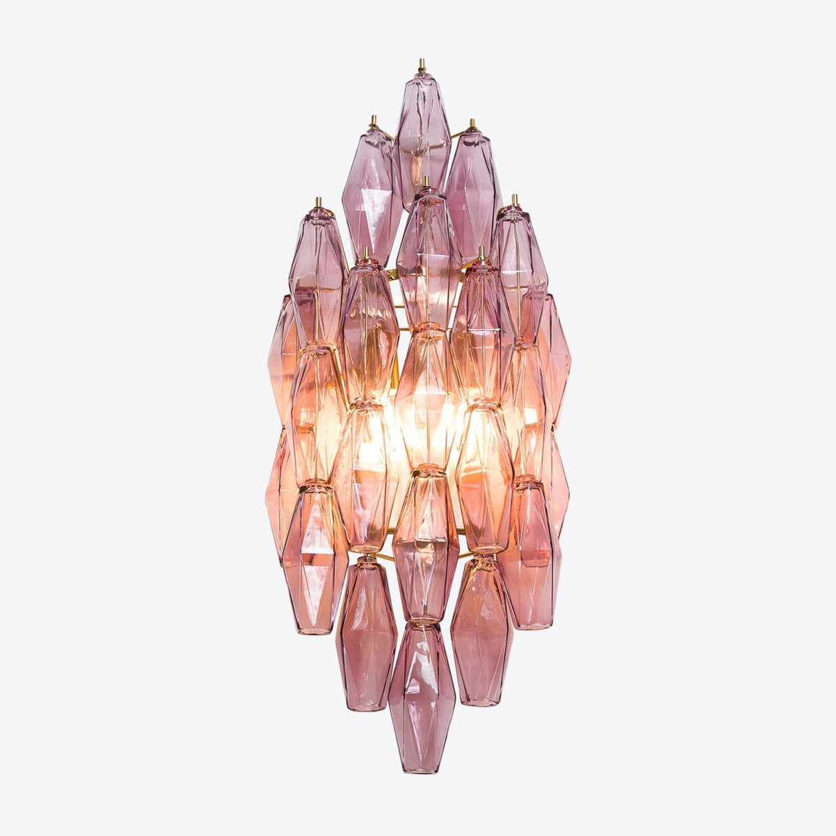 Close-up of the E14 bulb base inside the sconce.