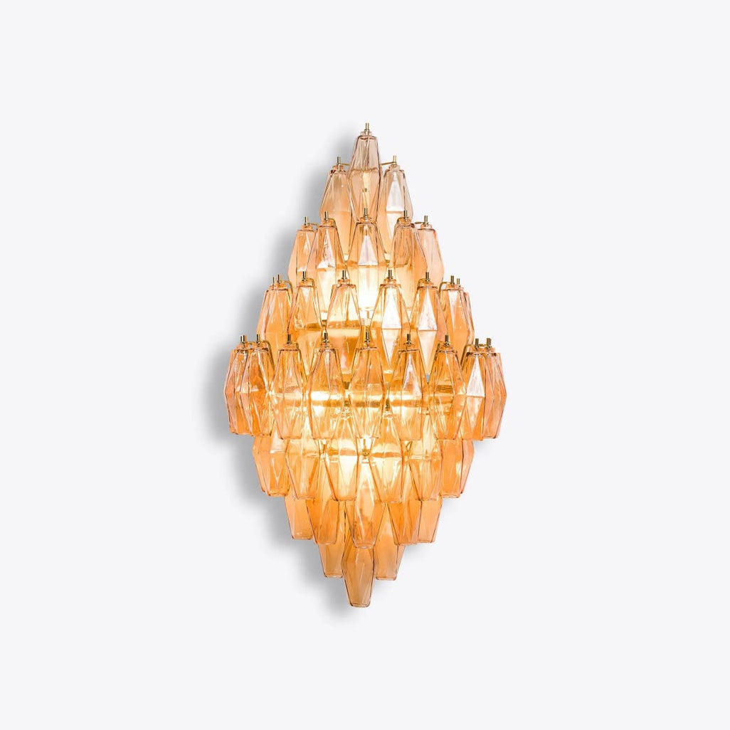 The light pattern cast on the wall by the Biscayne sconce.
