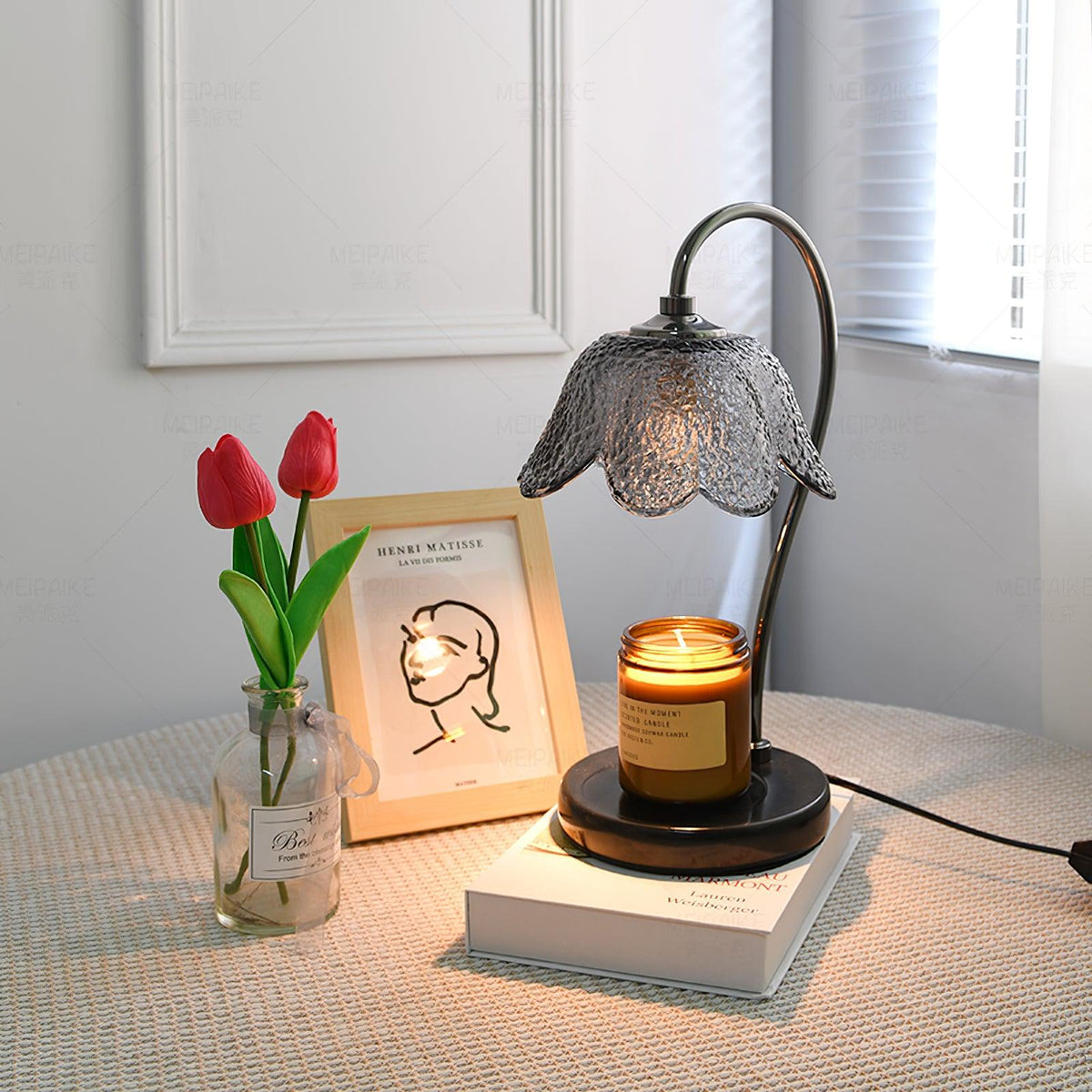 Velivette Lampe de Table à Diffuseur de Bougie