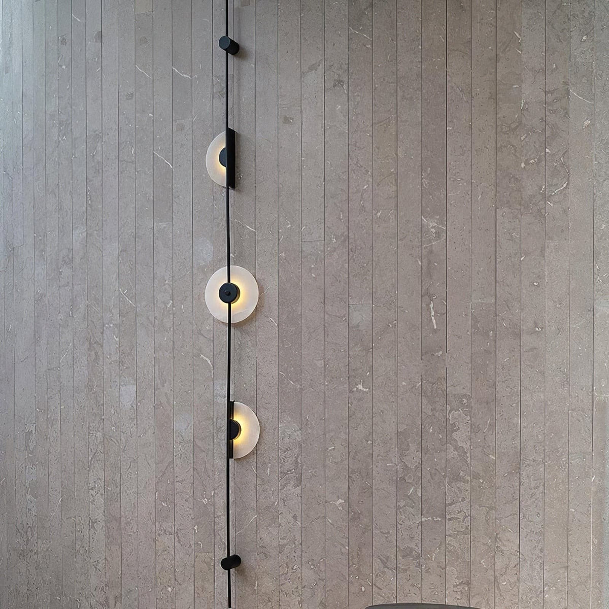 Slender Wall Lamp Alabaster Modern Minimalist-Neutral Decor