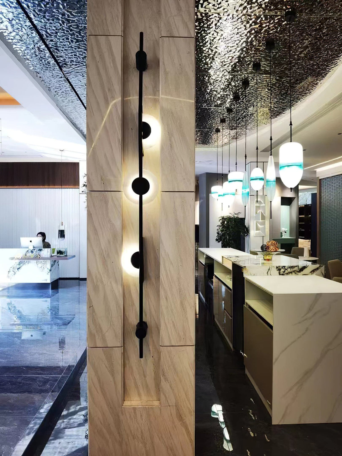 Slender Wall Lamp Alabaster Modern Minimalist-Neutral Decor