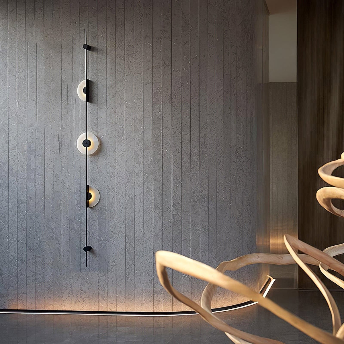 Slender Wall Lamp Alabaster Modern Minimalist-Neutral Decor