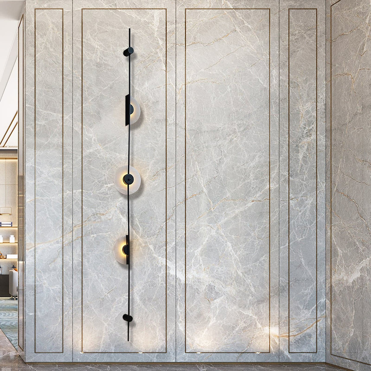 Slender Wall Lamp Alabaster Modern Minimalist-Neutral Decor