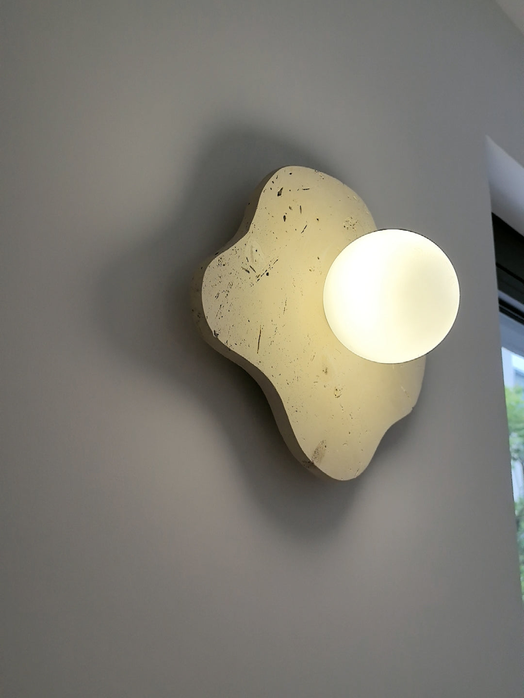 Tinduvyj Moderne Minimaliste Travertin Verre Applique Murale