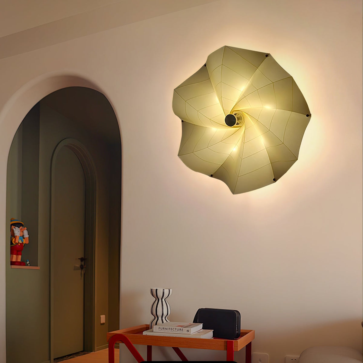 Vadorir Suspension Lumineuse en Tissu Spiralé