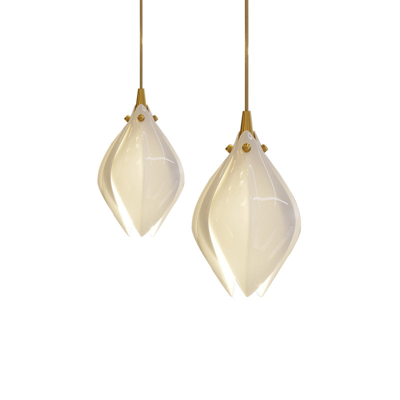 Galiel Suspension Lampe Céramique Florale Blanche