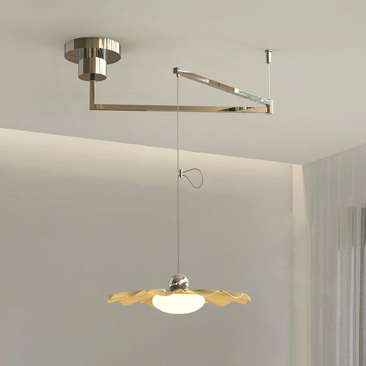 Doriora Suspension Laiton Acrylique Salle à Manger