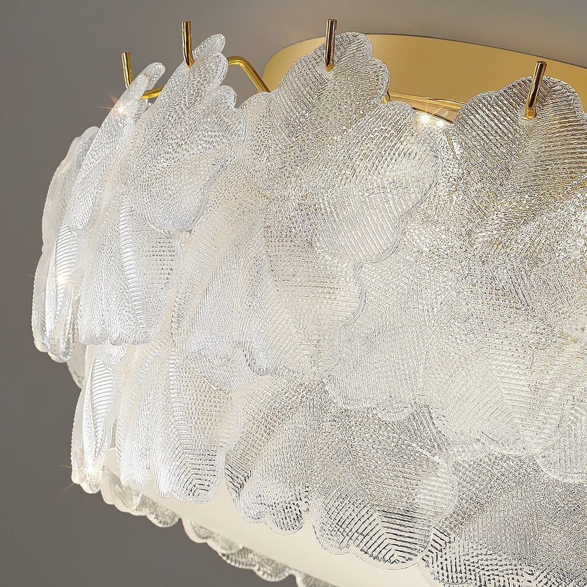 Quinona Lampe de Plafond en Verre Cluster de Fleurs