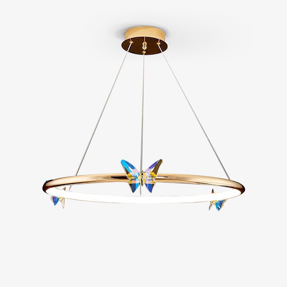 Nivelle Lustre Anneau en Cristal Papillon Élégant