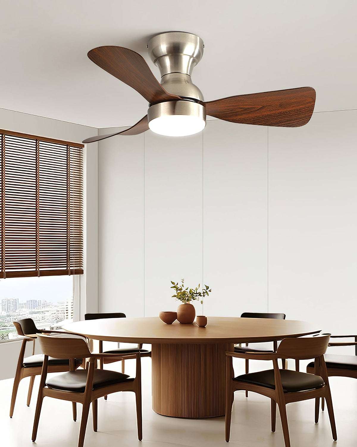 Bobe Ceiling Fan Light installed on a low ceiling.