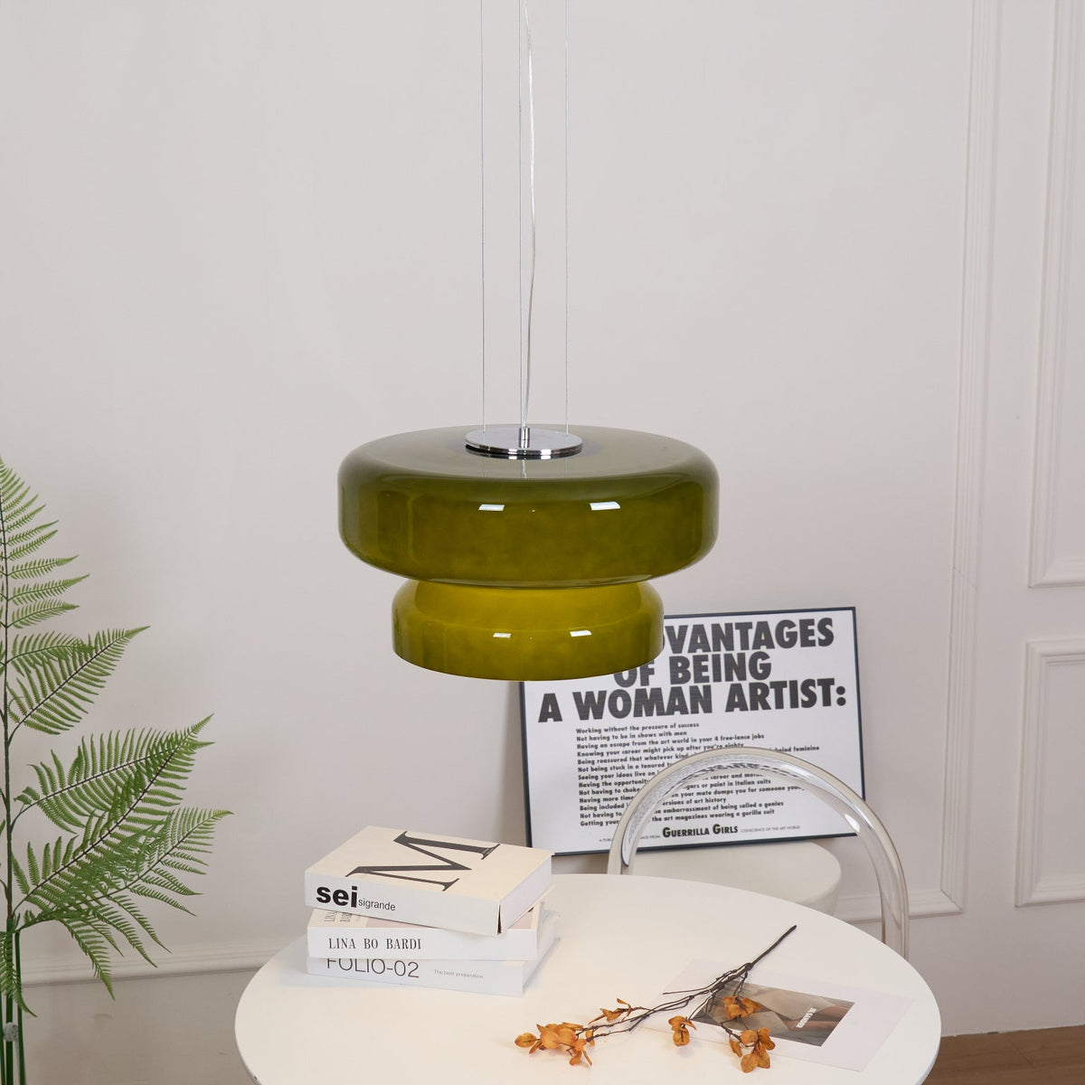 Zerithce Suspension Moderne Minimaliste en Verre