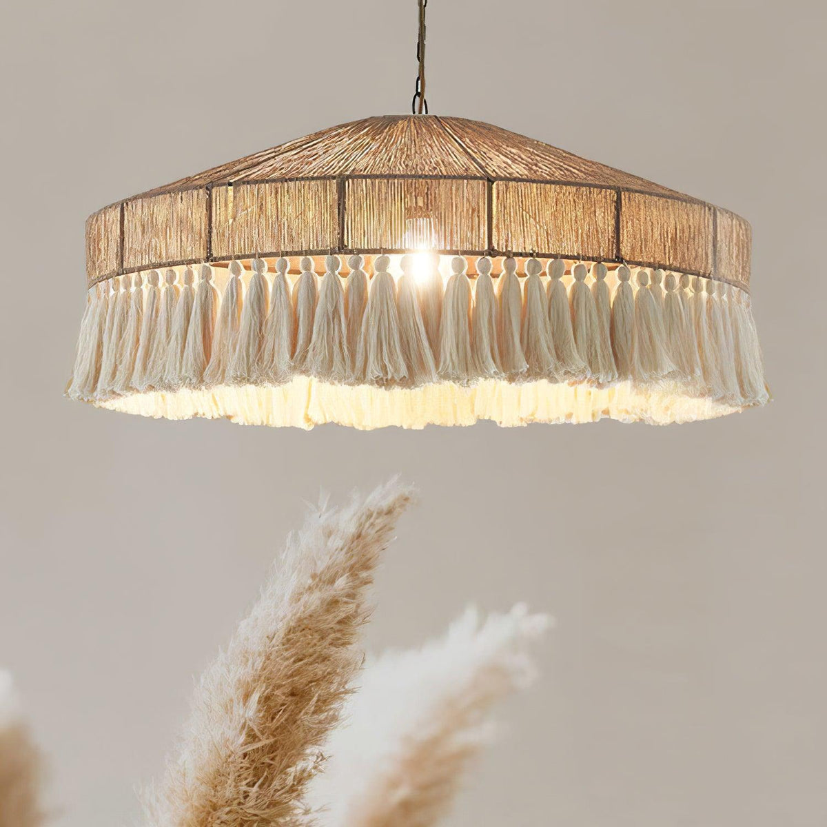 Duvia Bohemian Tassel Chandelier-Neutral Decor