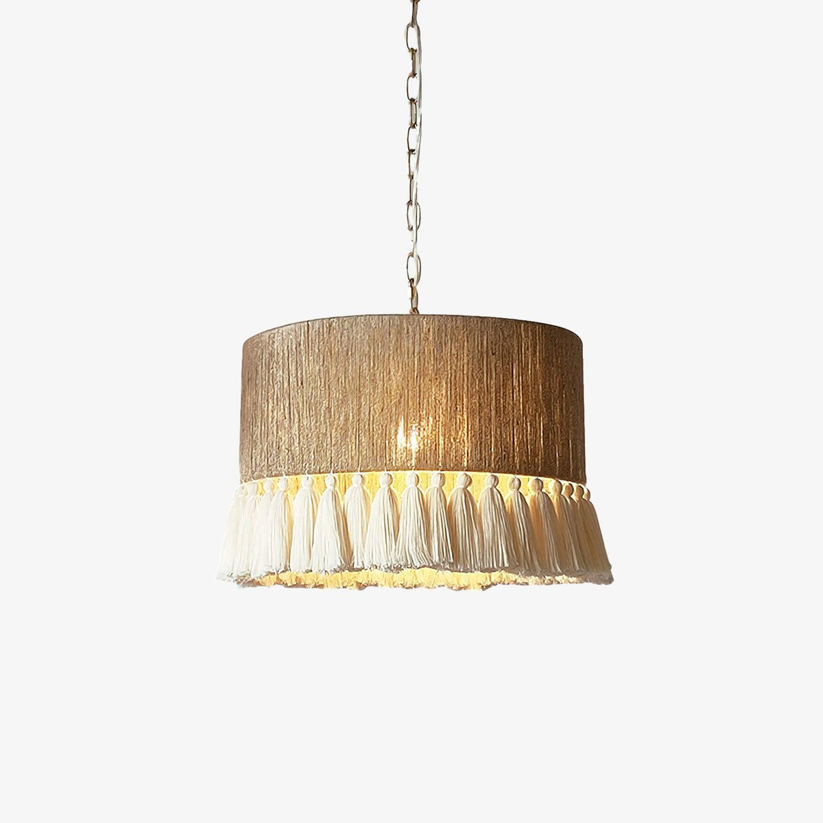 Bastilia Suspension Lampe à Franges en Coton pour Salon