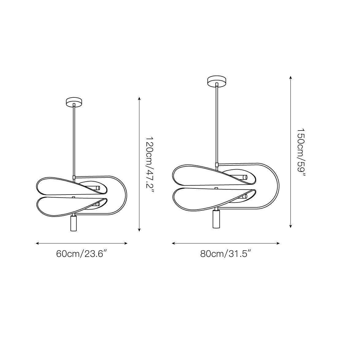 Ildvuvyk Individuel Créativité Acrylique Métal Suspension