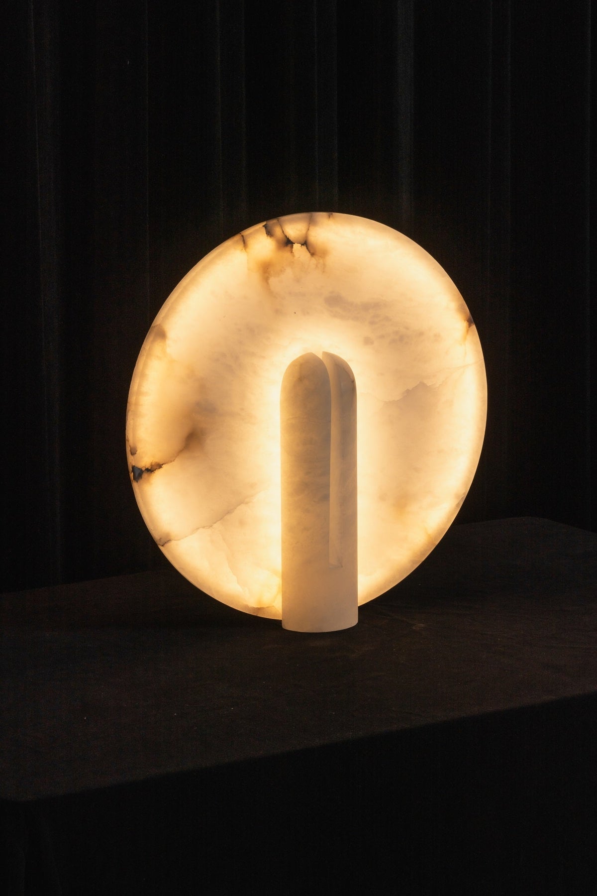 Yavren Lampe de Table en Albâtre