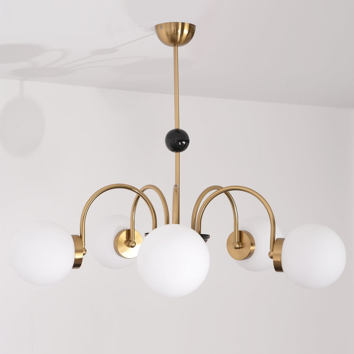 Arlelia Lustre Cadre en Tige et Blanc