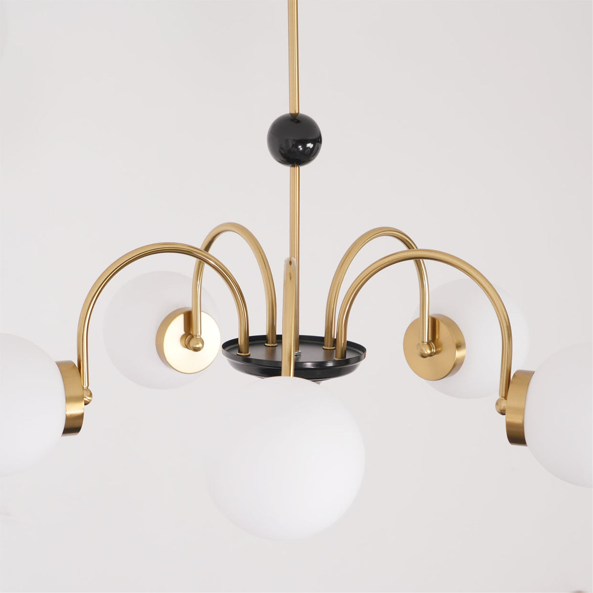 Arlelia Lustre Cadre en Tige et Blanc
