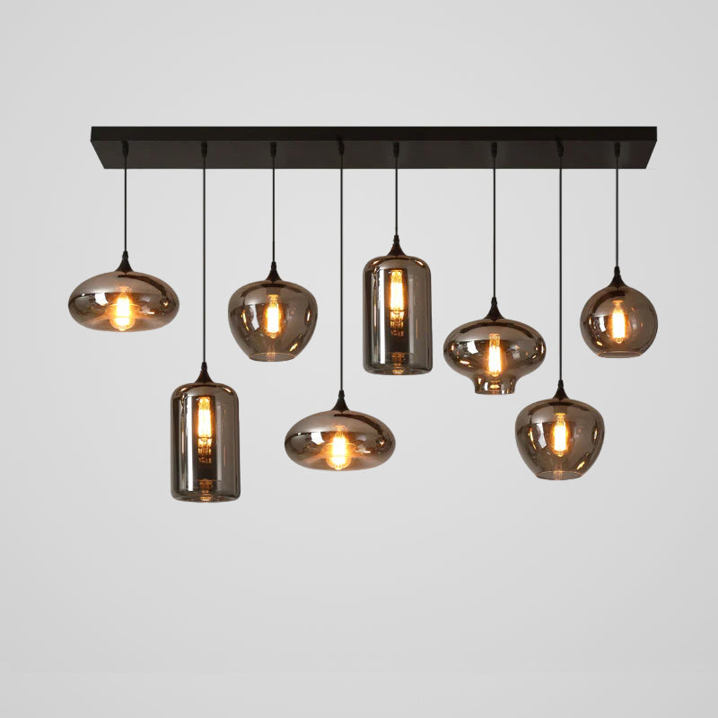 Tevely Suspension Industrielle Chic en Verre