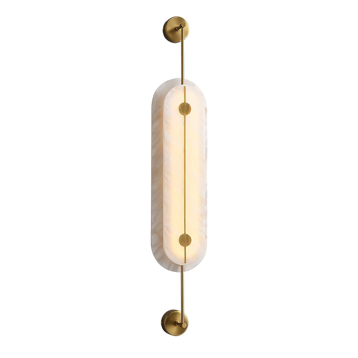 The lamp installed in a powder room for a touch of luxury.