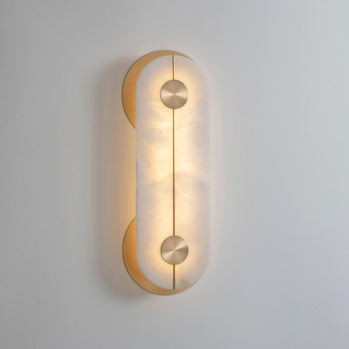 Auriel Moderne Minimaliste Laiton Albâtre Applique Murale